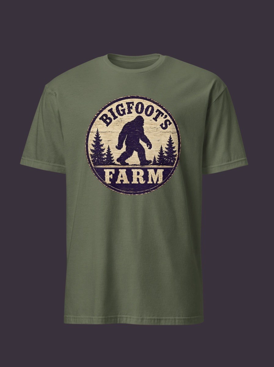 Bigfoot’s Farm logo t-shirt, military green